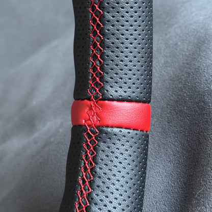 Volant cuir & alcantara Megane 2 RS - centreur & surpiqûres rouges