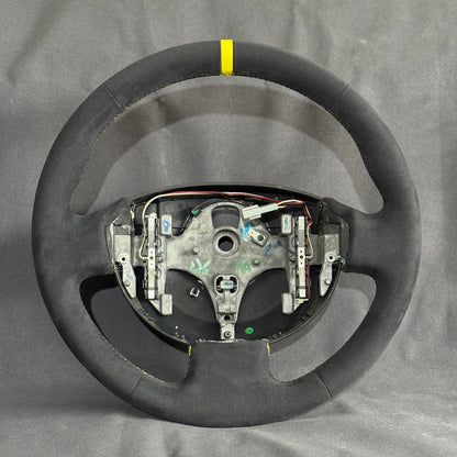 Volant alcantara Megane 2 RS - centreur & surpiqûres jaunes STL Performance