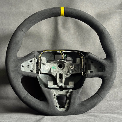 Volant alcantara Megane 3 RS - centreur & surpiqûres jaunes STL Performance