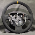 Volant Renault Megane 2 RS alcantara - surpiqûres jaunes et centreur jaune